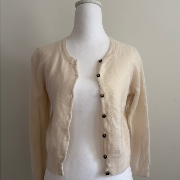 Boden 100% Cashmere Cream Cardigan Sweater Size X-Small - Picture 9 of 9